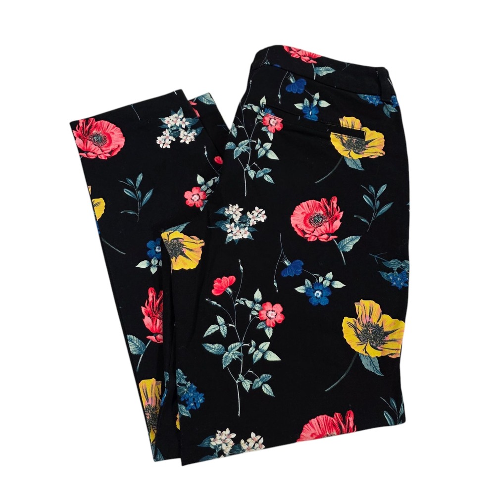Old Navy Ankle Pants Womens Black 10 Regular Fit Pixie High Rise Stretch Summer